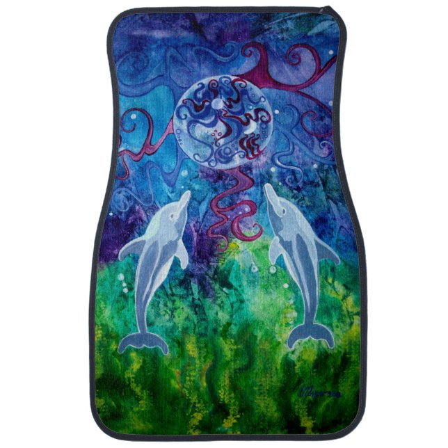 Dolphin Gaze Car Mats (Set of 2 Front Seat) (Front)