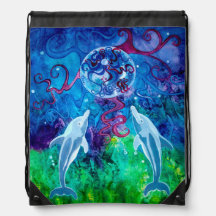 Dolphin Gaze Drawstring Backpack