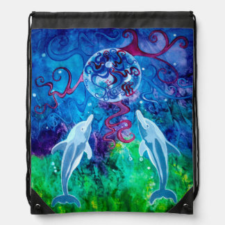 Dolphin Gaze Drawstring Backpack