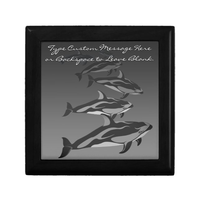 Dolphin Gift Box Personalized Dolphin Jewelry Box (Front)