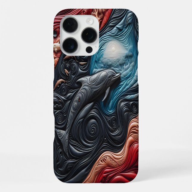 Dolphin Grace in Vibrance Iphone Case (Back)