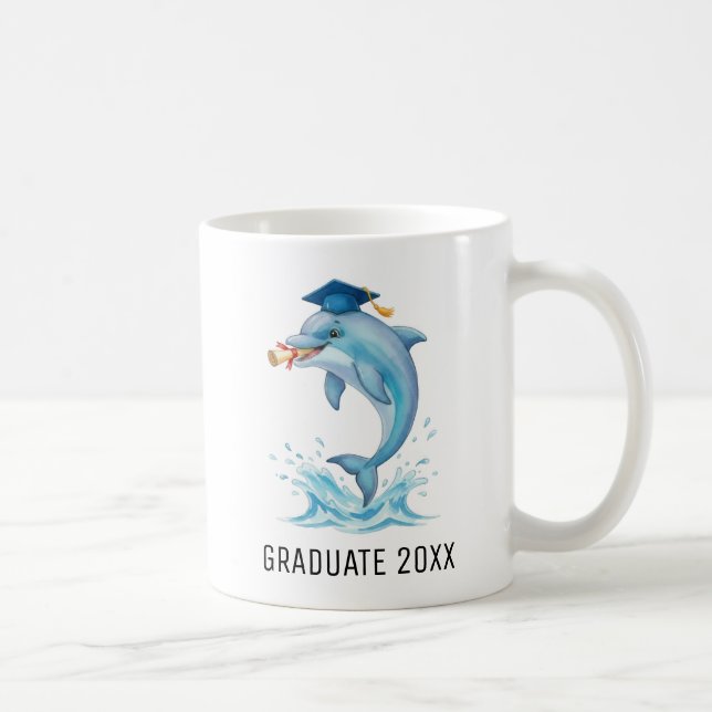 Dolphin Graduation Personalized Coffee Mug (Right)