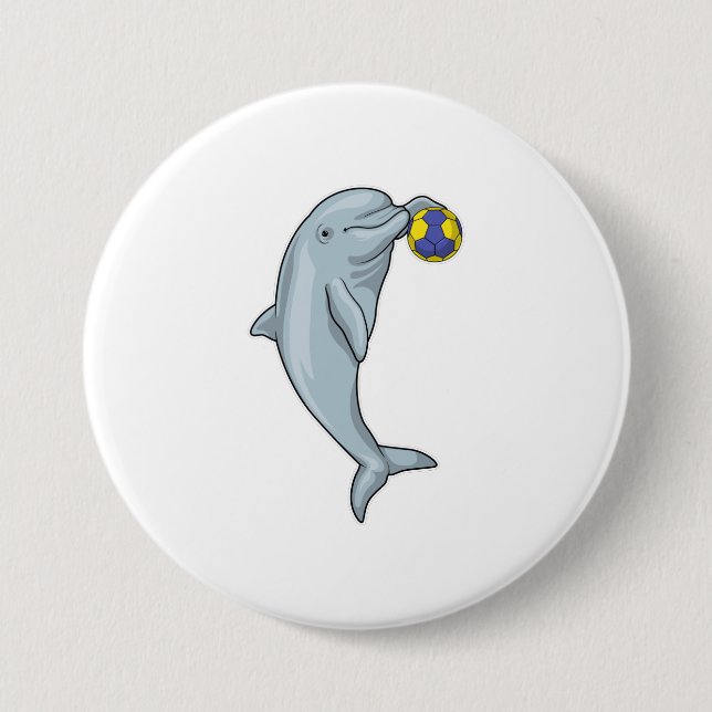Dolphin Handball player Handball Button (Front)