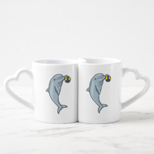 Dolphin Handball player Handball Coffee Mug Set
