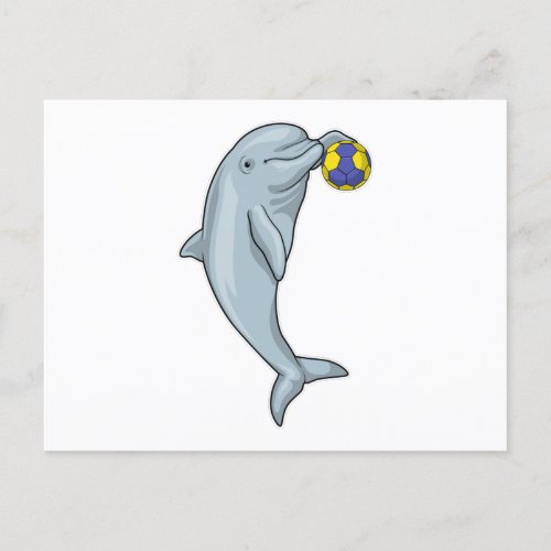 Dolphin Handball player Handball Postcard