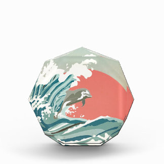 Dolphin happiness acrylic award