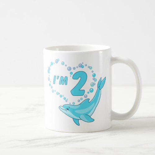 Dolphin Heart 2nd Birthday Coffee Mug