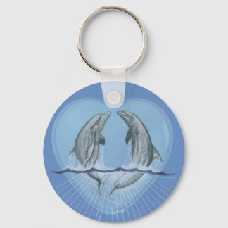 Dolphin Heart Keychain