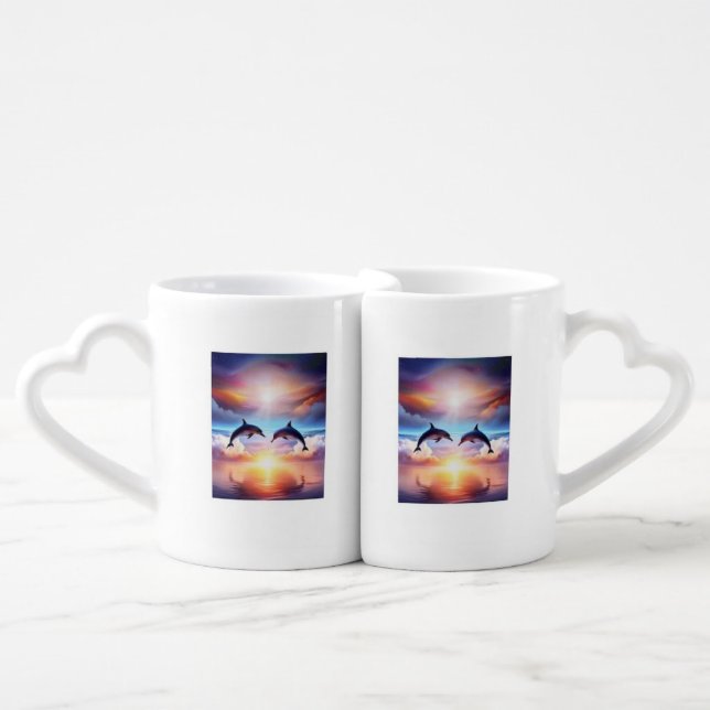 dolphin heart mug (Front Nesting)
