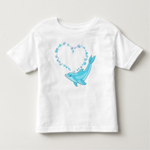 Dolphin Heart Toddler T_shirt