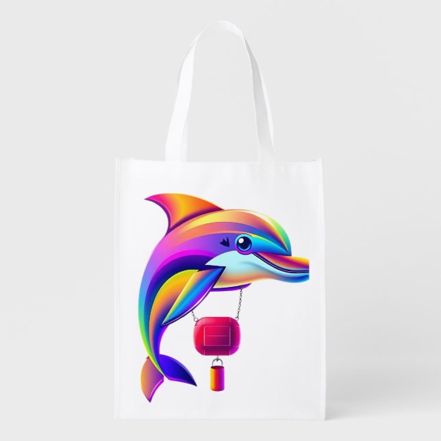 Dolphin Hero Reusable Tote Bag (Front)