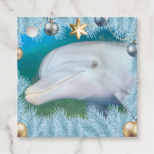 Dolphin Holiday Gift Tag