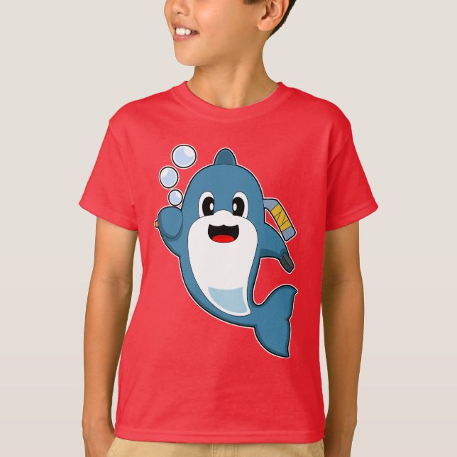Dolphin Ice hockey Ice hockey stick T-Shirt (Front)