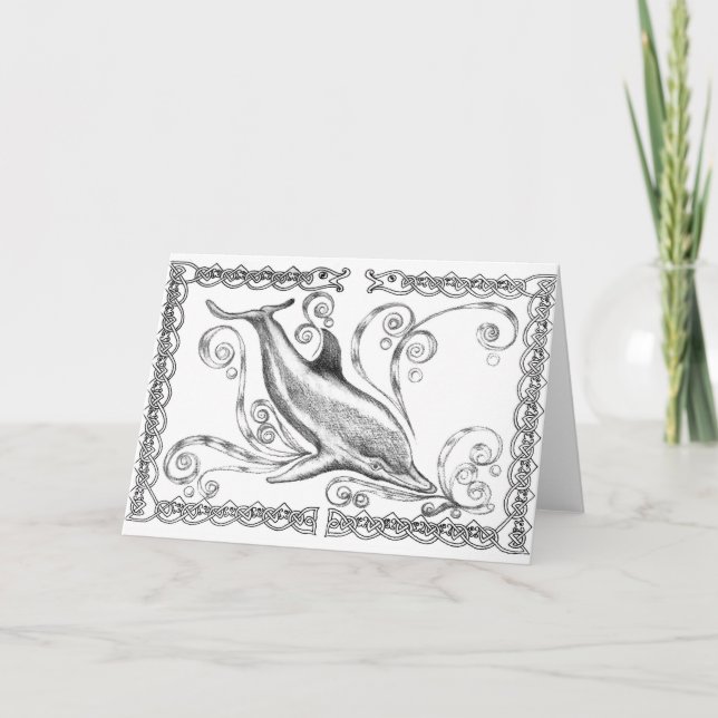 "Dolphin II" Greetings Card (Front)