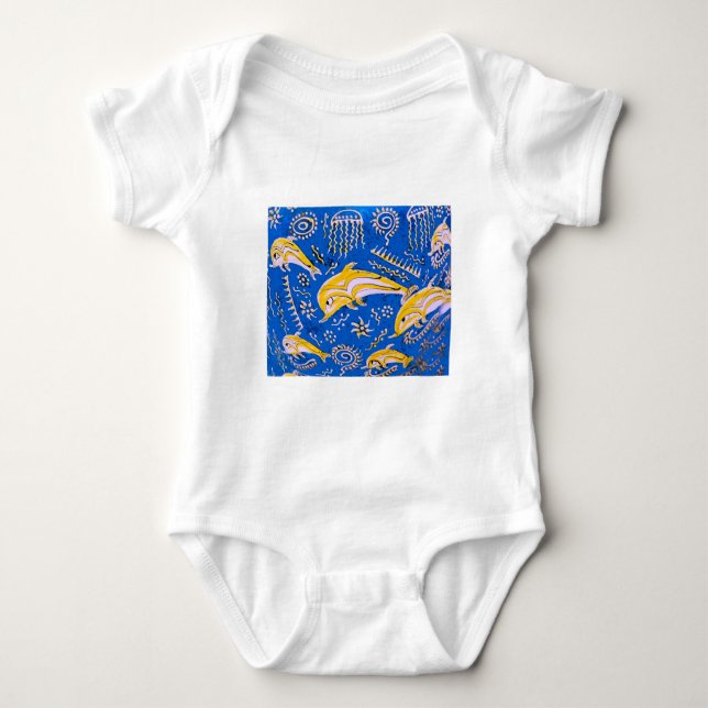 Dolphin image for Your-Custom-Infant-Creeper Baby Bodysuit (Front)
