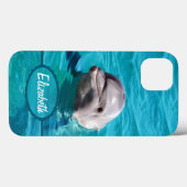 Dolphin in Blue Water Personalize Case-Mate iPhone Case (Back (Horizontal))