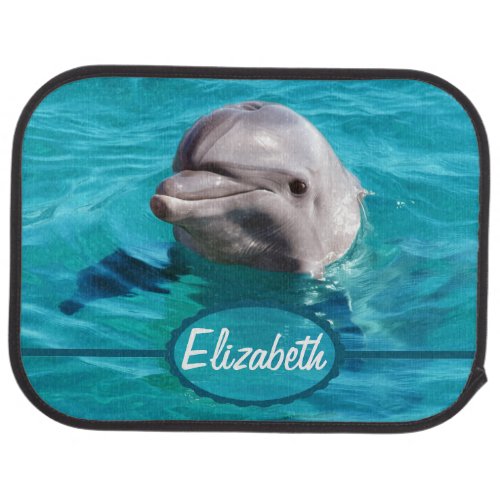 Dolphin in Blue Water Photo Car Floor Mat