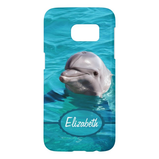 Dolphin in Blue Water Photo Case-Mate Samsung Galaxy Case (Back)