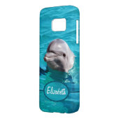 Dolphin in Blue Water Photo Case-Mate Samsung Galaxy Case (Back Left)