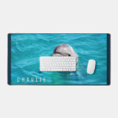 Dolphin in Blue Water Photo Desk Mat (Keyboard & Mouse)