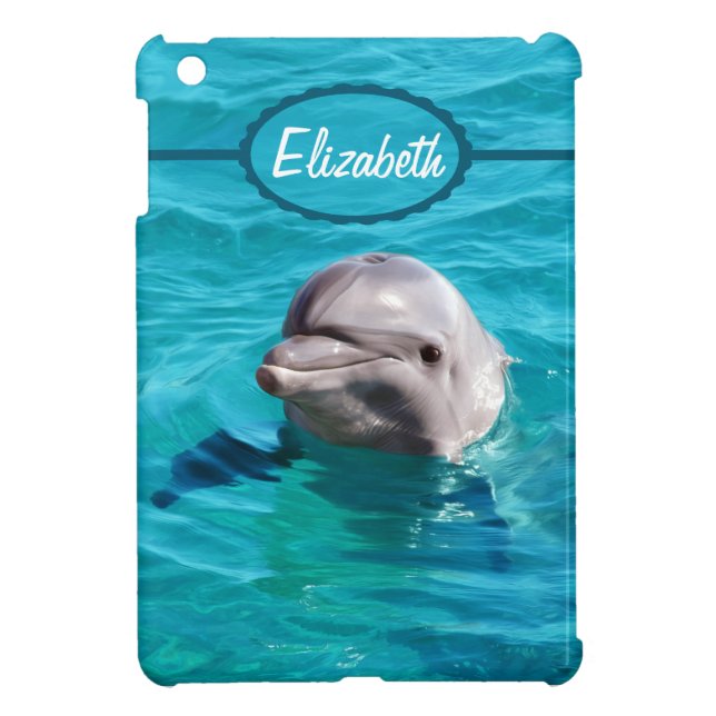 Dolphin in Blue Water Photo iPad Mini Cover (Back)