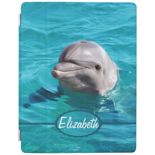 Dolphin in Blue Water Photo iPad Smart Cover (Front)