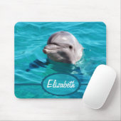 Dolphin in Blue Water Photo Mouse Pad (With Mouse)