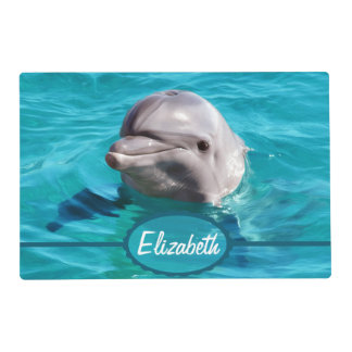 Dolphin in Blue Water Photo Placemat