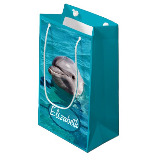 Dolphin in Blue Water Photo Small Gift Bag