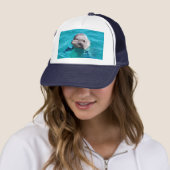 Dolphin in Blue Water Photo Trucker Hat (In Situ)