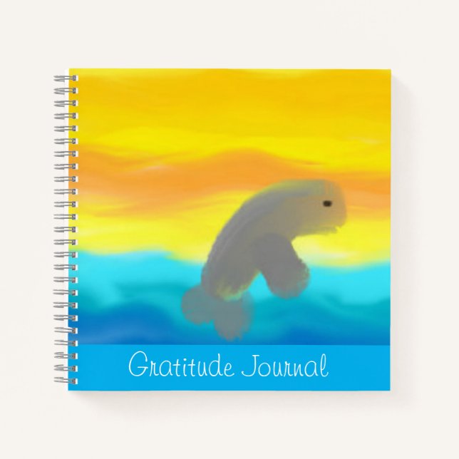 Dolphin In Flight Gratitude Journal (Front)