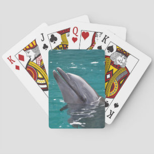 Dolphin In Green Poker Cards
