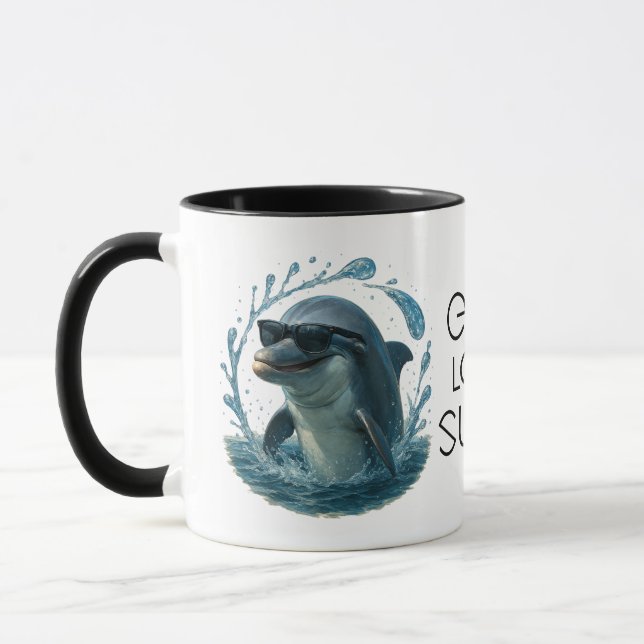 Dolphin in Shades – Whale & Dolphin Day ELGIS Mug (Left)