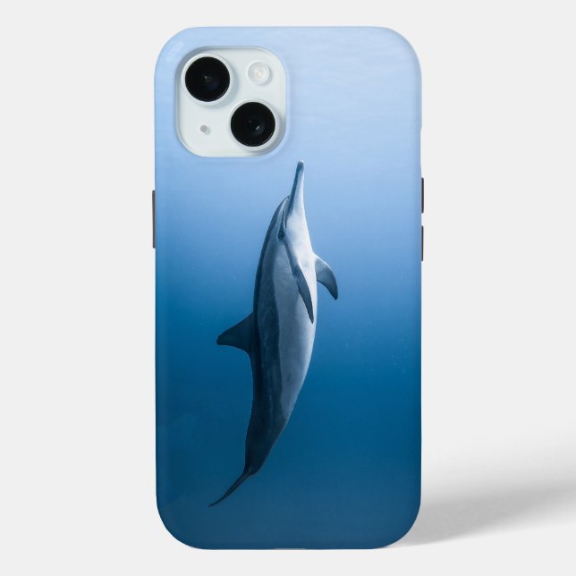 Dolphin in the blue ocean Case-Mate iPhone case (Back)