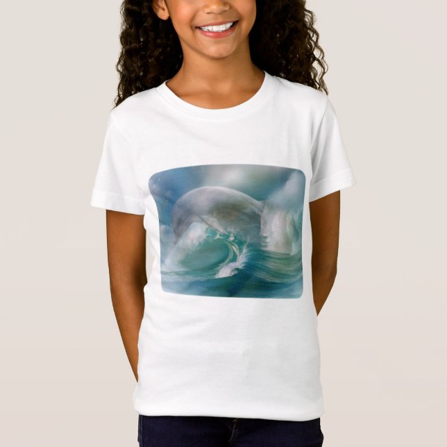 Dolphin In The Ocean Kids T-Shirt (Front)