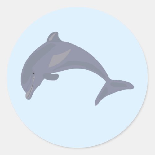 Dolphin in the Sea Classic Round Sticker