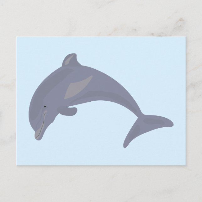 Dolphin in the Sea Holiday Postcard (Front)