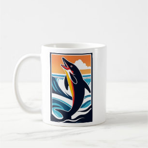 Dolphin in the Sea – Majestic Marine Life Coffee Mug