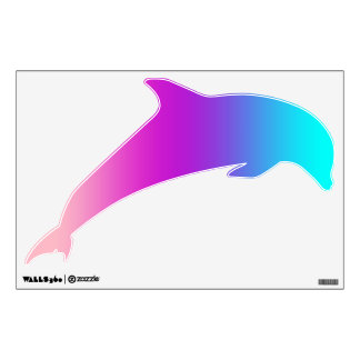 Dolphin Jumping Decal - Pinks, Purples, Blues