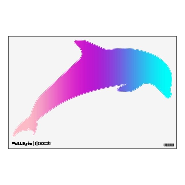 Dolphin Jumping Decal - Pinks, Purples, Blues (Front)