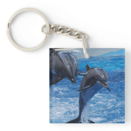 Dolphin Jumping Keychain