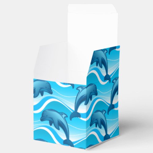 Dolphin jumping waves favor boxes