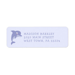 Dolphin Kid's Cute Return Address Label