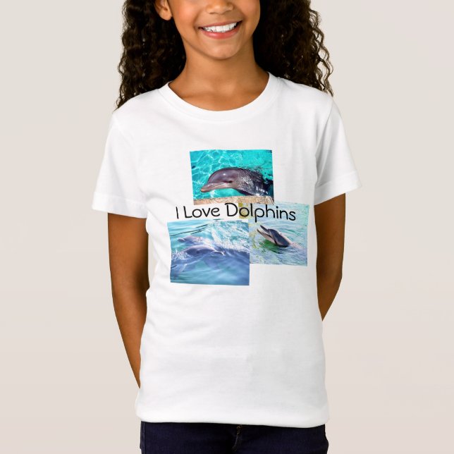 Dolphin Kids T-Shirt "I love Dolphins" (Front)