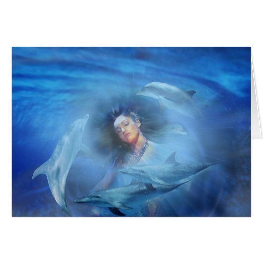 Dolphin Lady Cards (Front Horizontal)