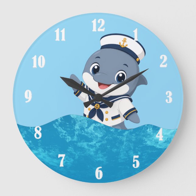 Dolphin Large Clock (Front)