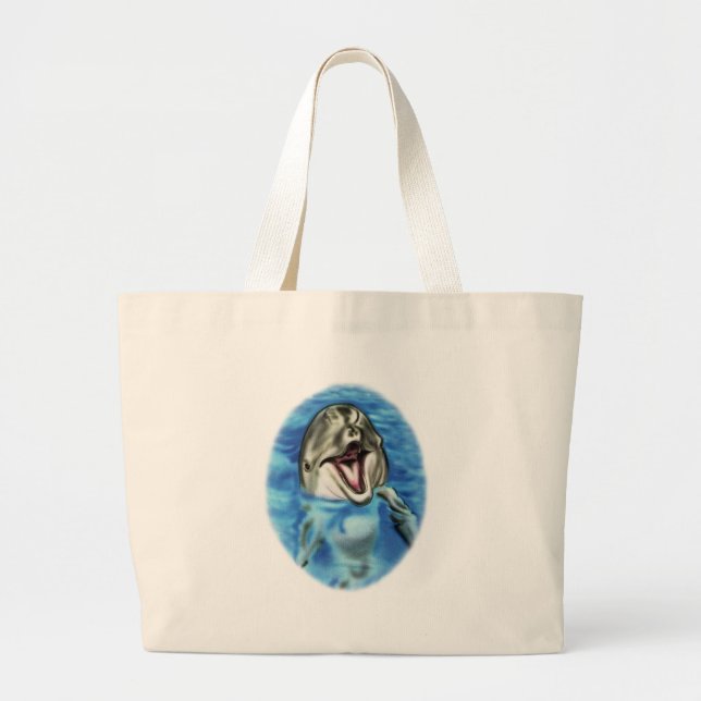 Dolphin Large Tote Bag (Front)