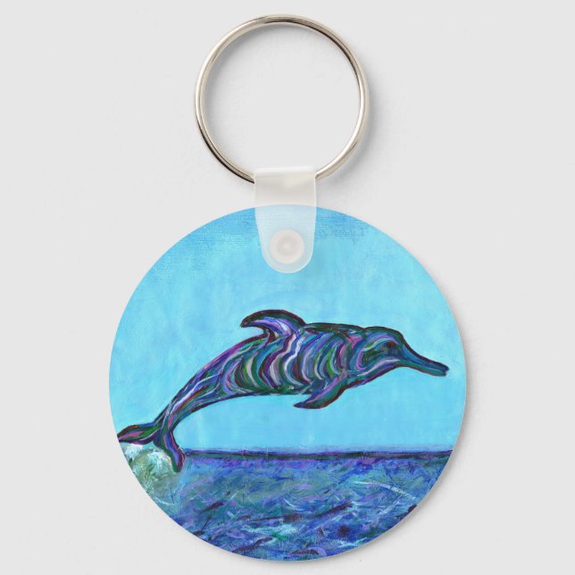 Dolphin leap keychain (Front)