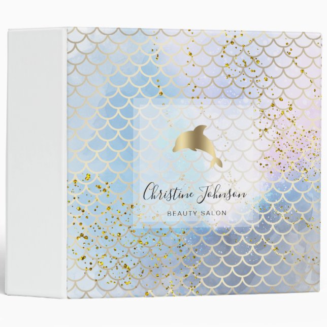 dolphin logo 3 ring binder (Front/Spine)