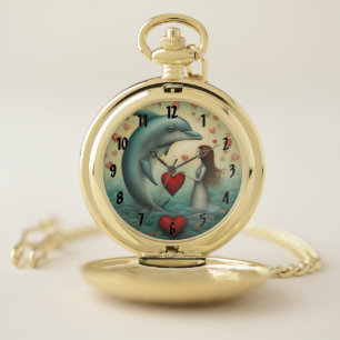Dolphin Love 1 Pocket Watch